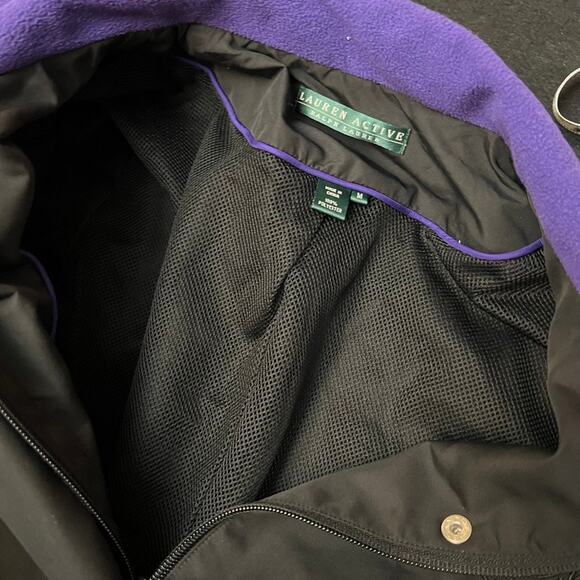 Ralph Lauren Active black windbreaker medium full crest emblem - Picture 10 of 10